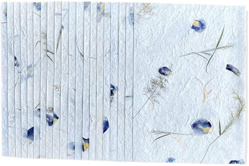 Handmade Mulberry Paper, A4, 20 Sheets, Butterfly Pea Flowers