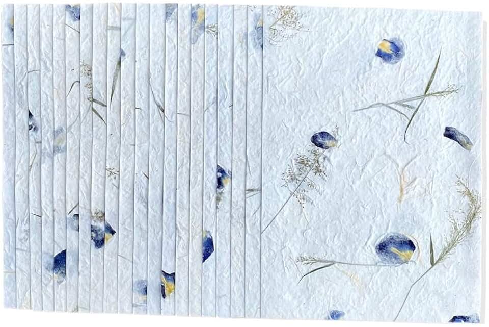 Handmade Mulberry Paper, A4, 20 Sheets, Butterfly Pea Flowers