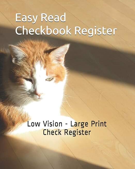 Large Print 7-Column Checkbook Register for Personal Accounts