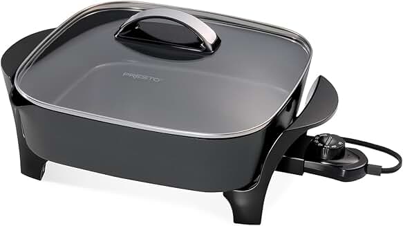 12-inch electric skillet with glass cover