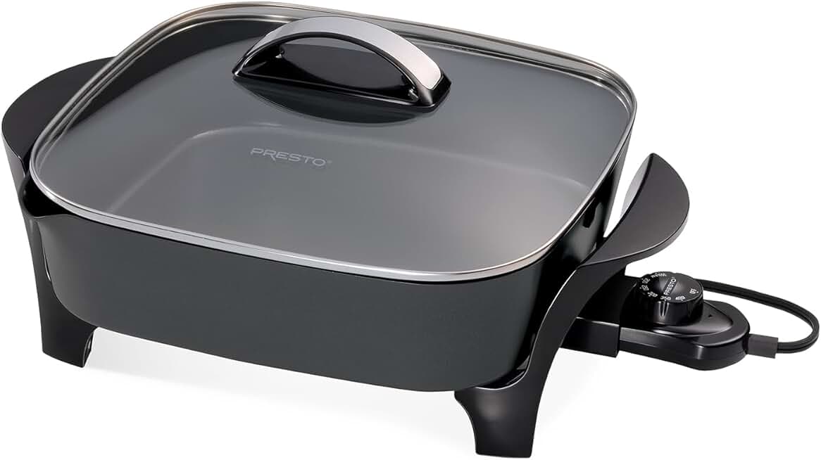12-inch electric skillet with glass cover