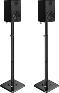 Height Adjustable Speaker Stands, Set of 2