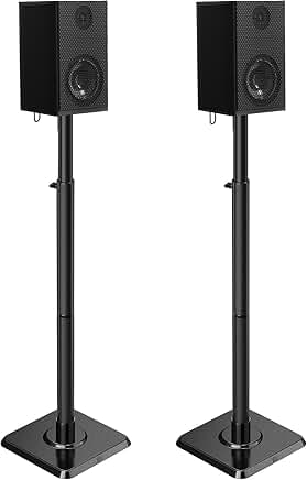 Height Adjustable Speaker Stands, Set of 2
