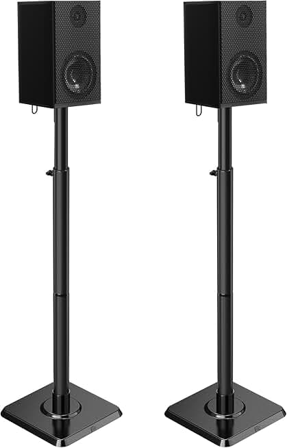 Height Adjustable Speaker Stands, Set of 2