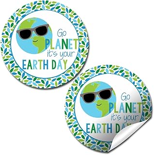 Earth Day Educational Sticker Labels for Celebrations