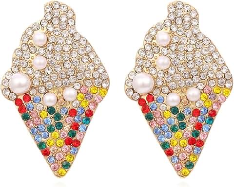 Cute Ice Cream Cone Earrings for Women