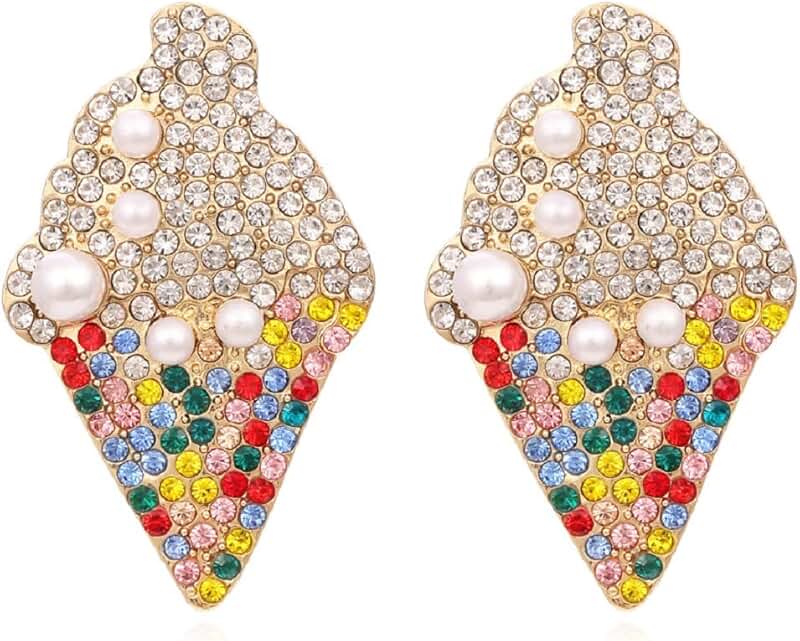 Cute Ice Cream Cone Earrings for Women