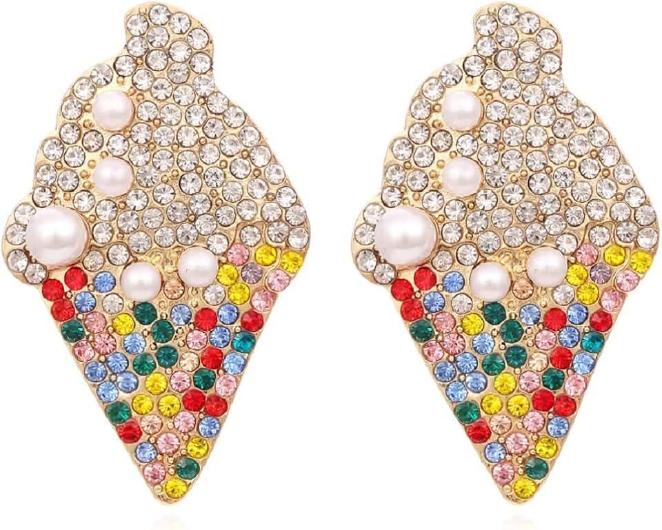 Cute Ice Cream Cone Earrings for Women