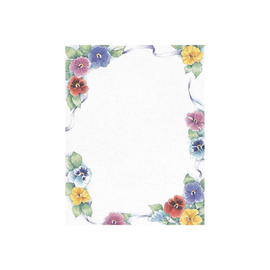 Pretty Pansies Letterhead, 80 Sheets, 8.5"x11"