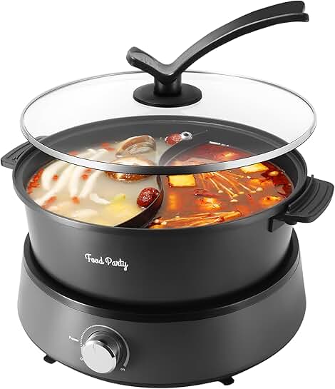 Separable Hot Pot with Divider for 2-6 People