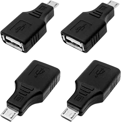 Micro USB Male to USB 2.0 Female OTG Adapter Pack