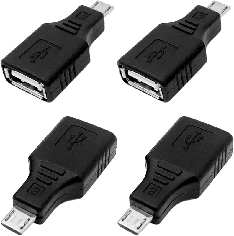 Micro USB Male to USB 2.0 Female OTG Adapter Pack