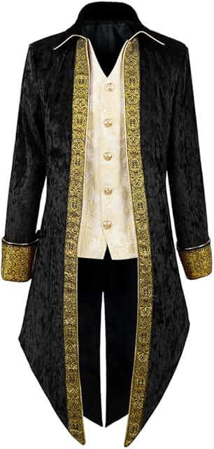Men's Victorian Steampunk Tailcoat Vintage Frock Coat