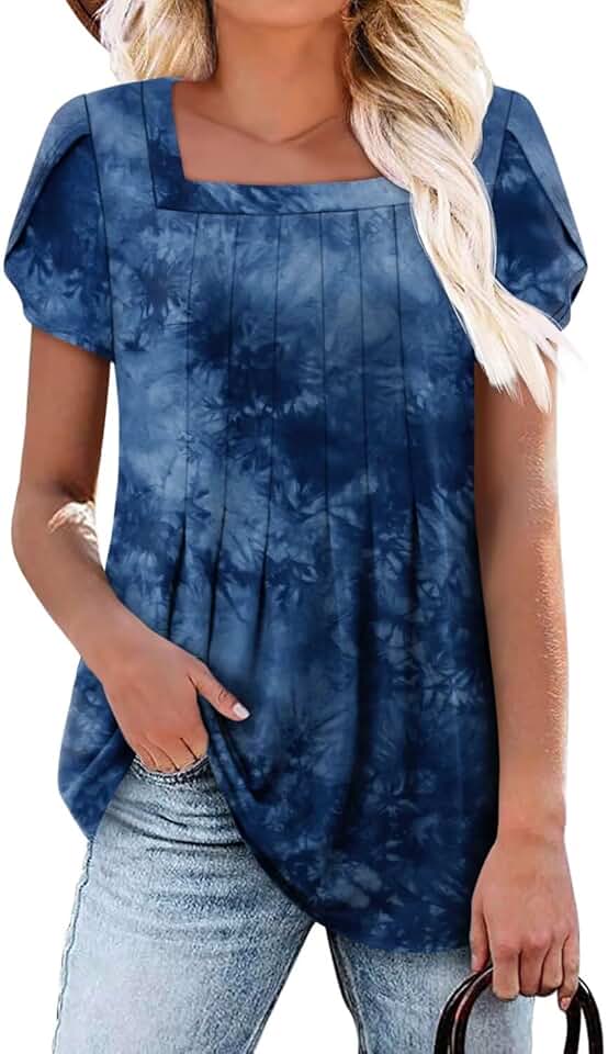 Casual Women's Baby Doll Blouses with Short Sleeves