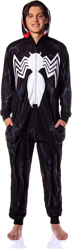 Venom Union Suit Adult Hooded Pajamas