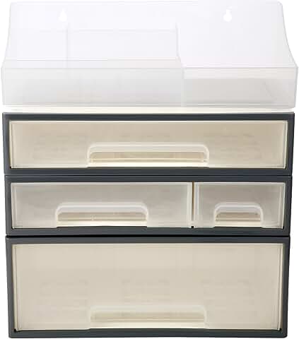 4-Drawer and 5-Slot Clear Organizer for Cosmetics and Spices