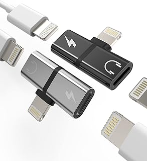 Dual Lightning Audio and Charging Adapter (2 Pack)