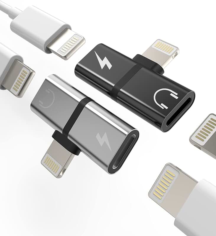 Dual Lightning Audio and Charging Adapter (2 Pack)