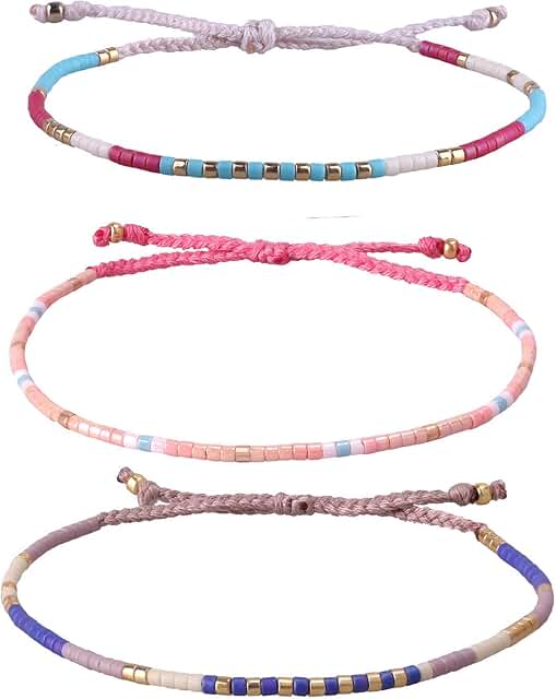 Women’s Handmade Miyuki Bead Friendship Bracelets Set of 3