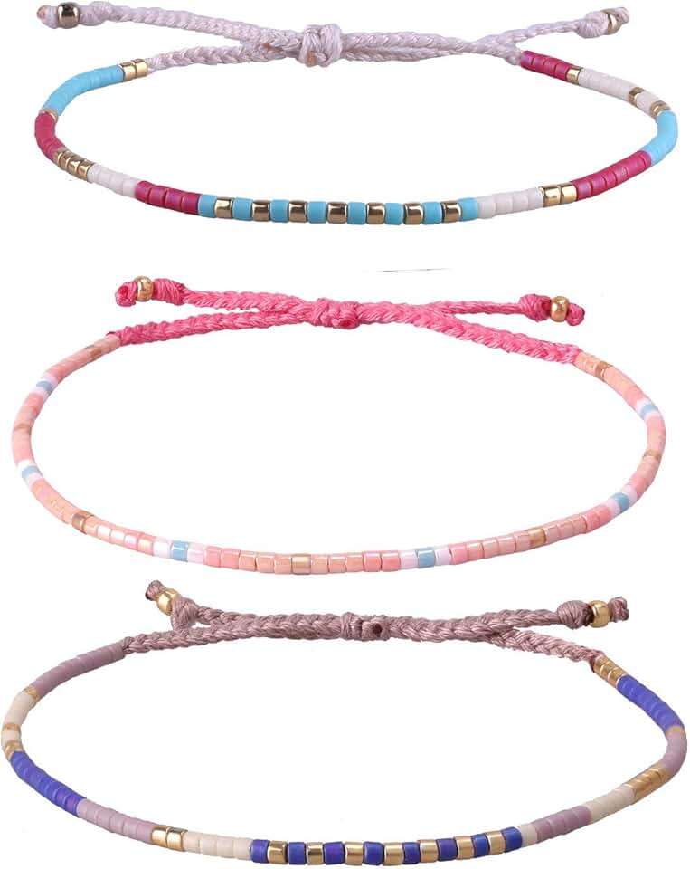 Women’s Handmade Miyuki Bead Friendship Bracelets Set of 3