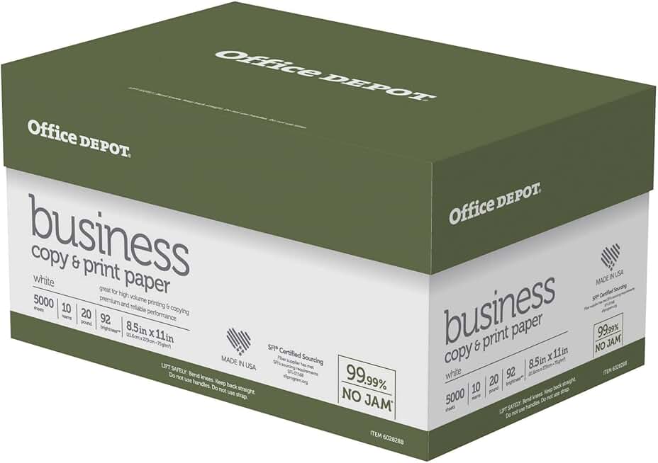 Multi-Use Printer and Copier Paper, 5000 Sheets