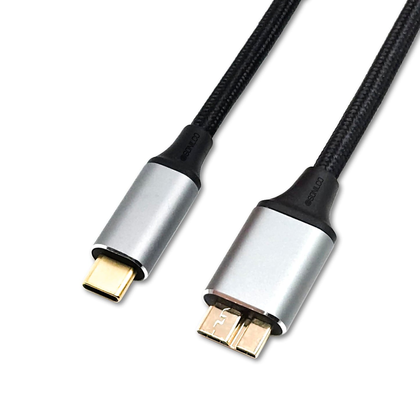 USB Micro B to USB Type C Cable, 10 Gbps, 3A, 9.8 Feet