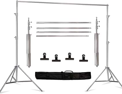 8.5 x 10 ft Stainless Steel Backdrop Stand Kit