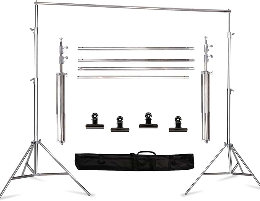 8.5 x 10 ft Stainless Steel Backdrop Stand Kit