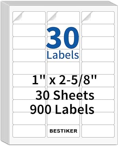 30 Sheets of 900 Address Shipping Labels