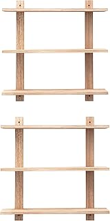 Three-tier wall shelves for bathroom and living room