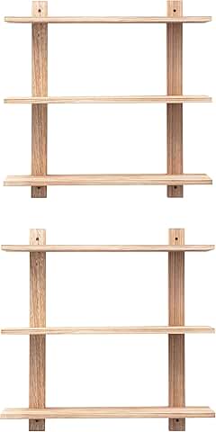 Three-tier wall shelves for bathroom and living room