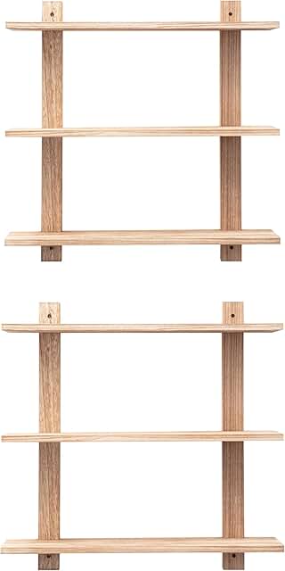 Three-tier wall shelves for bathroom and living room