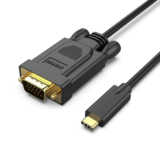 USB C to VGA Cable for MacBook, Galaxy, Surface, Dell, Pixelbook, 6 Feet