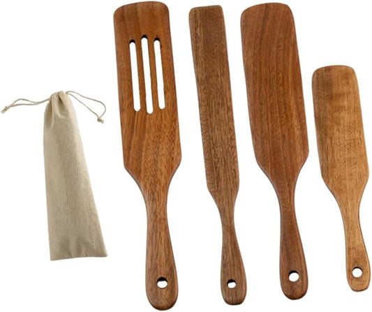 10-Piece Teak Wood Cooking Spoon Set