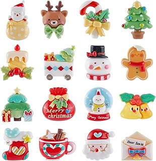 64 Christmas Resin Flatback Charms for DIY Crafts