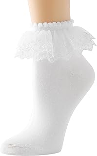 Frilly Lace Ankle Socks for Women