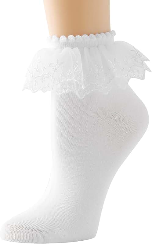 Frilly Lace Ankle Socks for Women