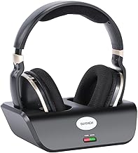Wireless over-ear headphones for TV with volume control