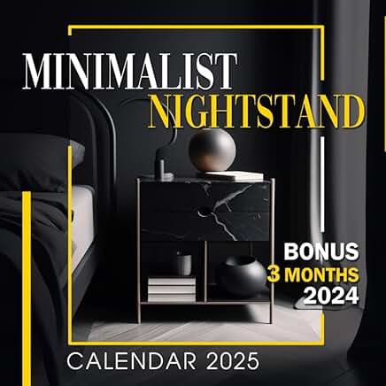 Minimalist Nightstand Calendar 2025 with Notes and Holidays