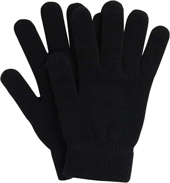 Stretchy Knitted Full Finger Winter Gloves for Men and Women