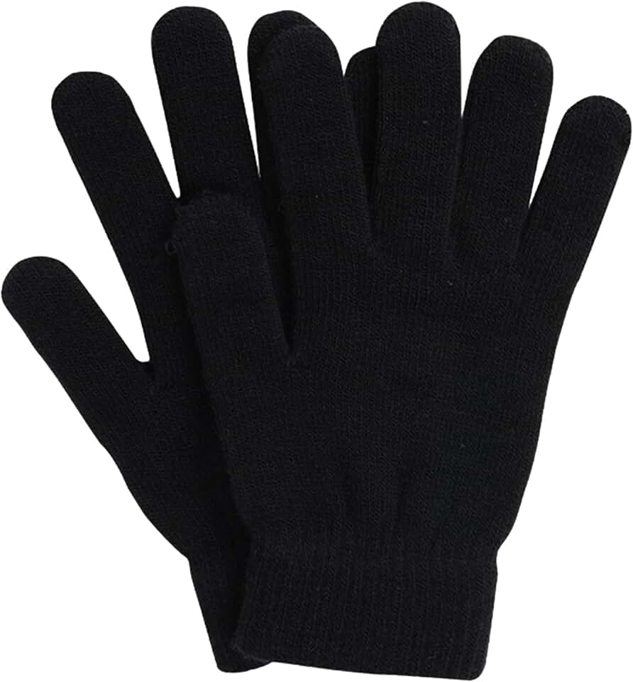 Stretchy Knitted Full Finger Winter Gloves for Men and Women