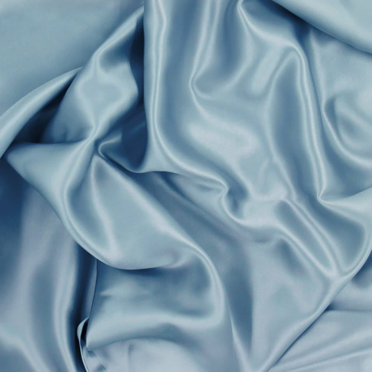 Mu erry 100% Pure Queen Silk Fitted Sheet 22 Momme 6A Mu erry Silk Bed Sheets with 17" Deep Pocket  Breathable, Ultra-Soft, Oeko-TEX  Seamless  Steel Blue