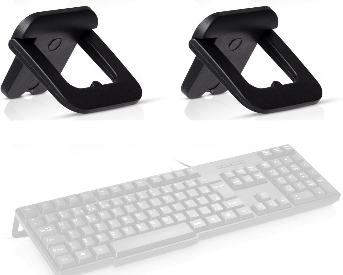 Mini universal keyboard and laptop stand in black