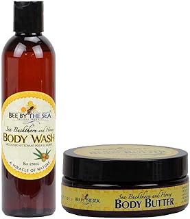Body Wash and Body Butter Skin Care Set with Sea Buckthorn and Honey