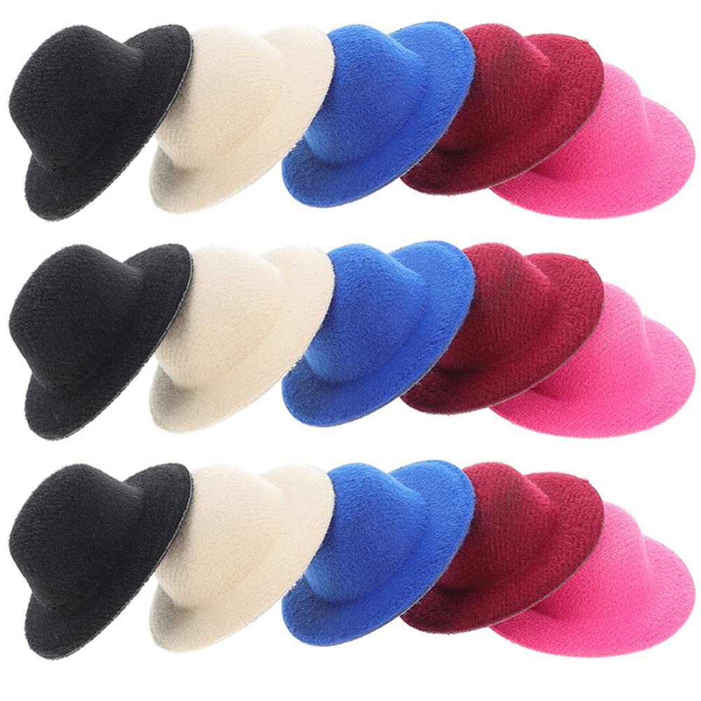 Miniature Formal Doll Hats, 5 Colors, Pack of 15