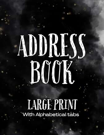 Large Print Address Book with Alphabetical Tabs
