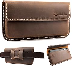 Large Leather Phone Holster with Belt Clip for iPhone and Galaxy
