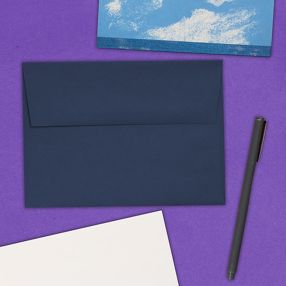 Navy Blue A7 Invitation Envelopes, 50 Pack