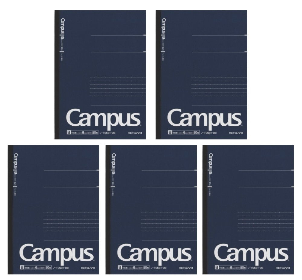 Pre-Dotted A5 Notebook, 50 Sheets, Pack of 5
