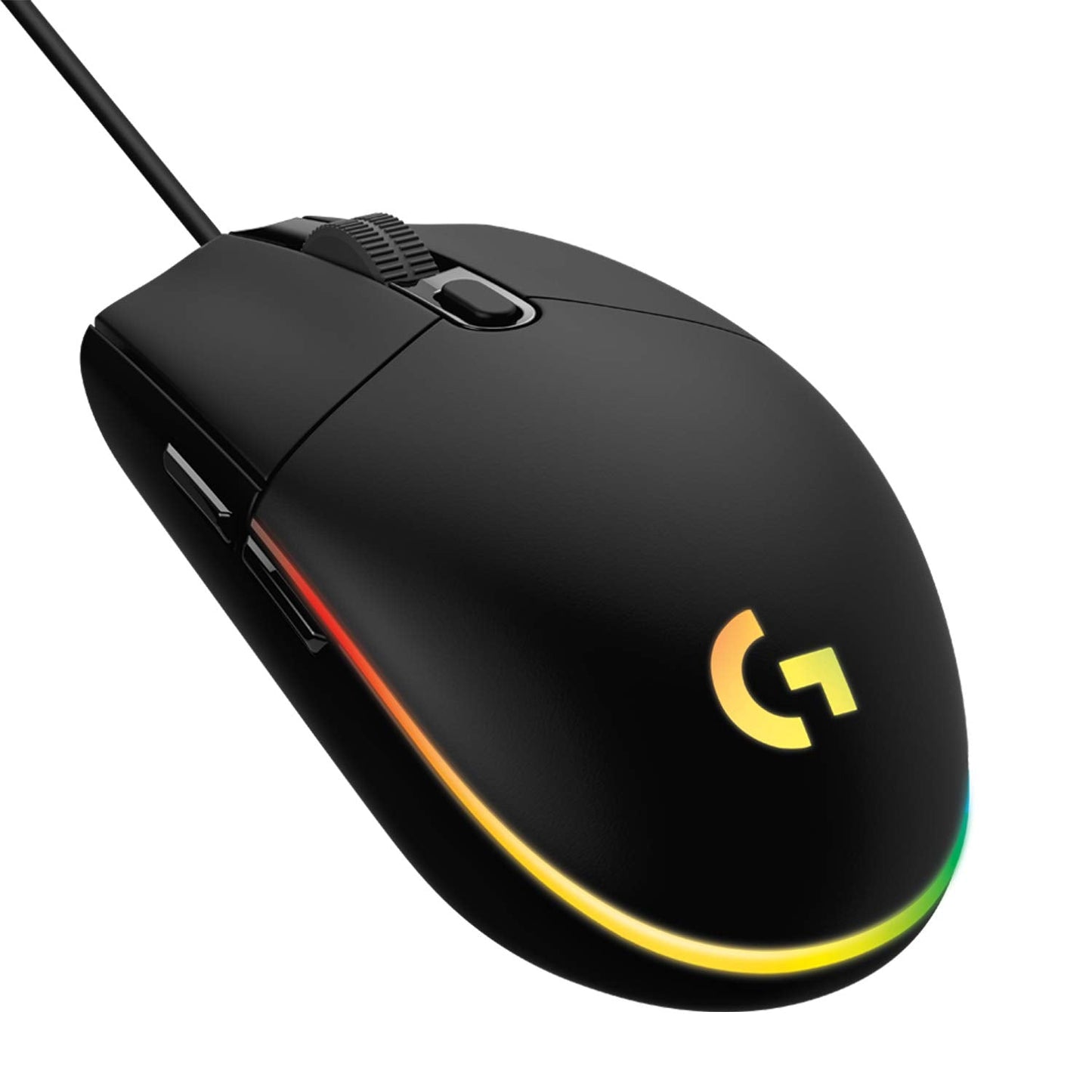 203 Wired Gaming Mouse, 8,000 DPI, Rainbow Optical Effect LIGHTSYNC RGB, 6 Programmable Buttons, On-Board Memory, Screen Mapping, PC/Mac Computer and Laptop Compatible - Black